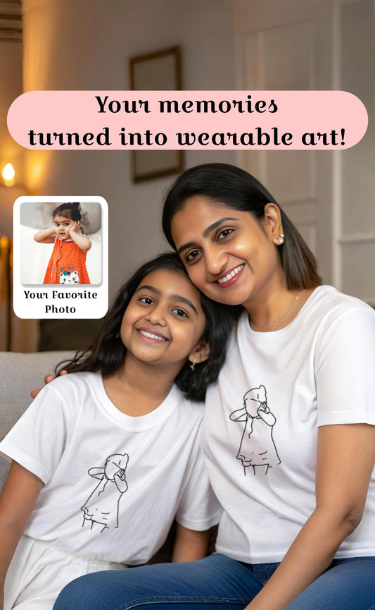 Mother Daughter Bundle - SomethingYours™ Personalized Line Art Print