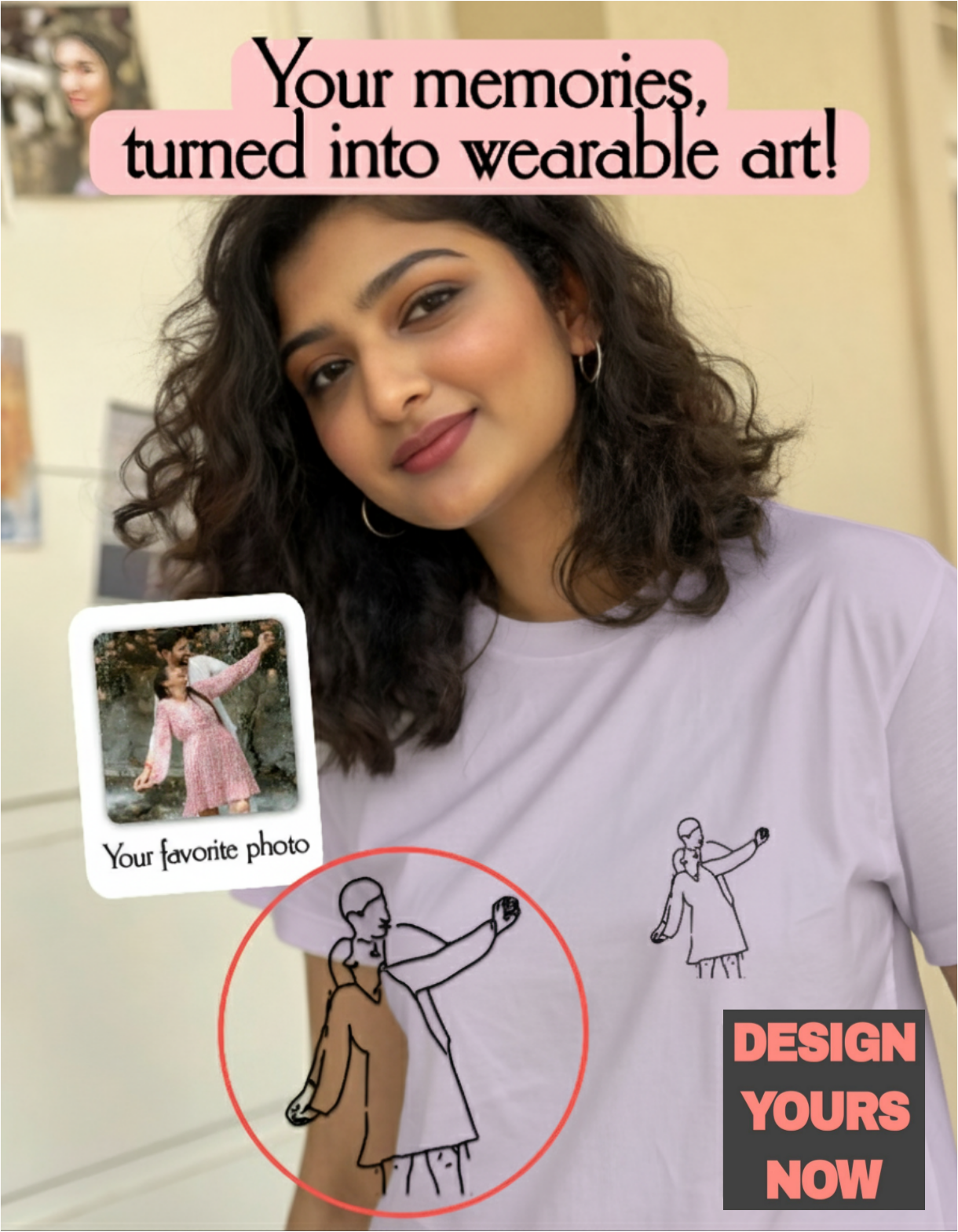 SomethingYours™ Personalized Line Art - Pocket Print