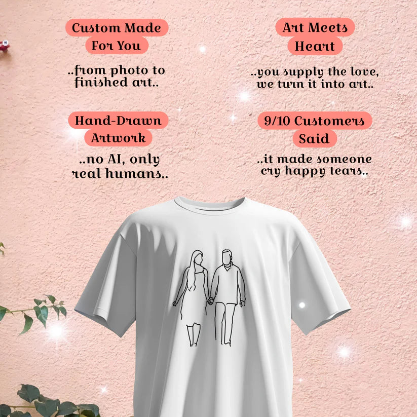 Father Son T-Shirt Bundle - SomethingYours™ Personalized Line Art