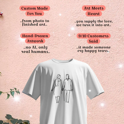 Father Son T-Shirt Bundle - SomethingYours™ Personalized Line Art