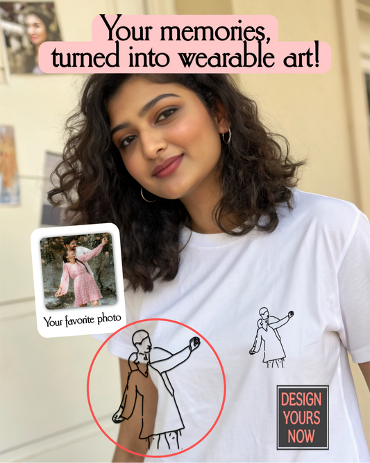SomethingYours™ Personalized Line Art Tshirt - Pocket Print